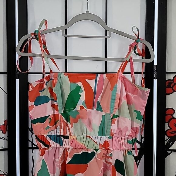 Jessie Zhao Grace Floral Cotton Sleeveless Midi Dress - Picture 6 of 12